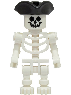 Skeleton - Stuntz, Black Pirate Tricorne, Bent Arms