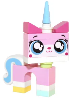 Unikitty - Wide Eyes, Raised Eyebrows, Closed Mouth
