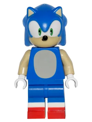 Sonic the Hedgehog - Tan Face and Arms, Grin to Left