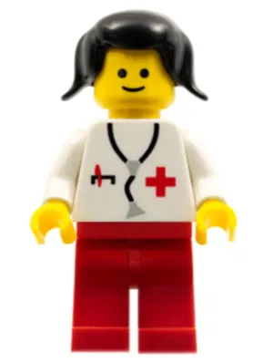 Doctor - Stethoscope, Red Legs, Black Pigtails Hair (Reissue)