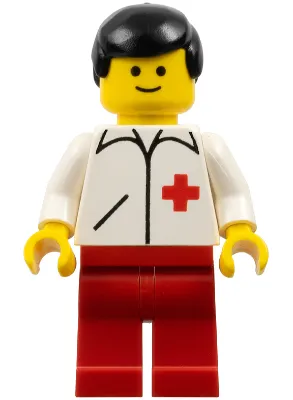 Doctor - Straight Line, Red Legs, Black Male Hair