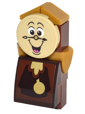 Cogsworth - Dark Brown Curved Front with Face and Body Stickers