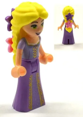 Rapunzel - Mini Doll, Bright Pink and Dark Purple Flowers