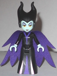 Maleficent - Mini Doll, Lavender Eye Shadow, Red Lips, Dark Purple Cape