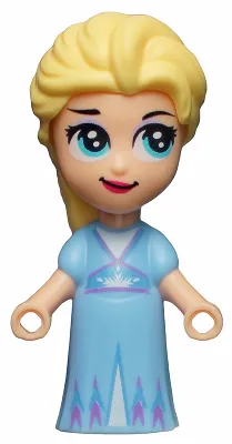 Elsa - Micro Doll, Bright Light Blue Dress, Closed Mouth Lopsided Grin