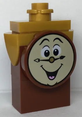 Cogsworth - Printed Face, 1 x 2 Brick Body without Pendulum Sticker
