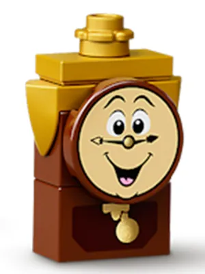 Cogsworth - Printed Face, 1 x 2 Brick Body with Pendulum Sticker