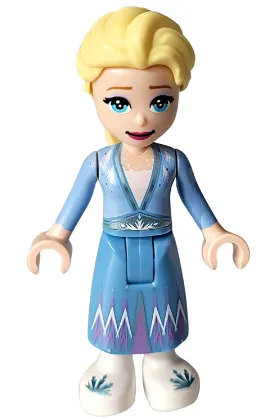 Elsa - Medium Blue Skirt, White Shoes, Closed Mouth