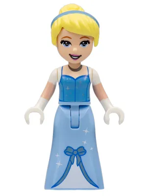 Cinderella - Dress with Sparkles and Bow, Medium Blue Top