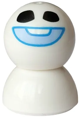 Snowgie - Bright Light Blue Smile, Dark Azure Outline, Dome Top