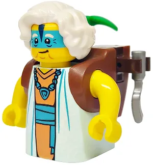 Mrs. Castillo - Reddish Brown Backpack with Plant and Fork