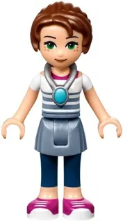 Emily Jones - Sand Blue Skirt, Ankle Length Leggings, Amulet