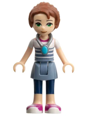 Emily Jones - Sand Blue Skirt, Calf Length Leggings, Amulet