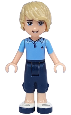 Friends Andrew - Dark Blue Cropped Trousers, Bright Light Blue Polo Shirt