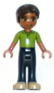 Friends Robert - Dark Blue Trousers, Lime Polo Shirt