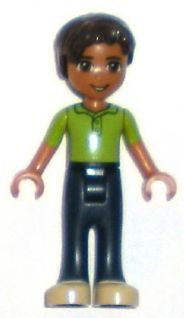 Friends Robert - Dark Blue Trousers, Lime Polo Shirt