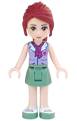 Friends Mia - Sand Green Skirt, Lavender Top