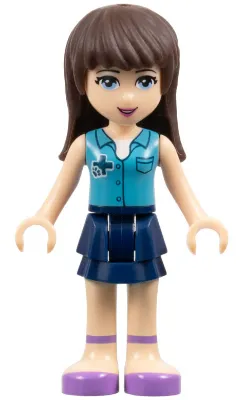 Friends Sophie - Dark Blue Skirt, Medium Blue Blouse