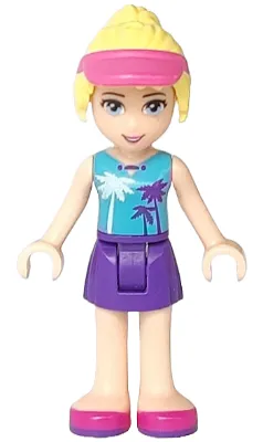 Friends Stephanie - Dark Purple Skirt, Medium Azure Top