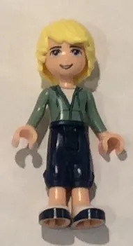 Friends Ben - Dark Blue Cropped Trousers, Sand Green Sweatshirt