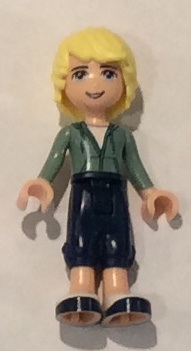 Friends Ben - Dark Blue Cropped Trousers, Sand Green Sweatshirt