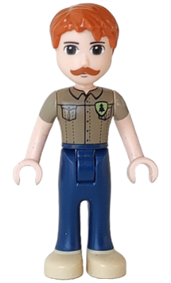 Friends Angus - Dark Blue Trousers, Dark Tan Shirt with Pockets