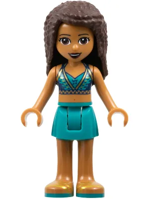 Friends Andrea - Dark Turquoise Skirt, Dark Blue Top