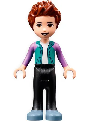 Friends Ethan - Black Trousers, Dark Turquoise Hoodie