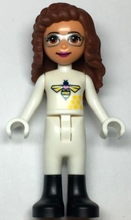 Friends Olivia (Nougat) - White Bee Suit and Black Boots