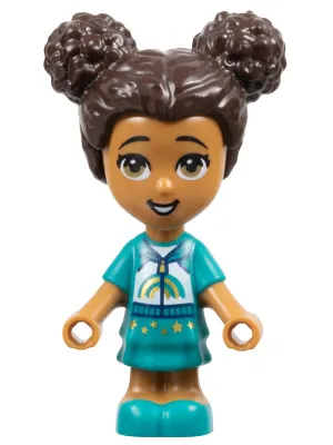 Friends Liz - Micro Doll, Dark Turquoise Dress and Rainbow Hoodie