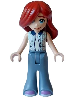 Friends Paisley - Light Aqua Vest, Sand Blue Trousers Bell-Bottoms, Medium Lavender Shoes