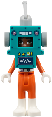 Friends Zac - Dark Turquoise and Orange Robot Costume
