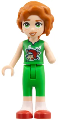 Friends Autumn - Bright Green Outfit with Reindeer in Santa Hat