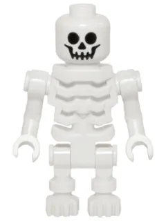 Skeleton with Standard Skull, Angular Rib Cage, Bent Arms