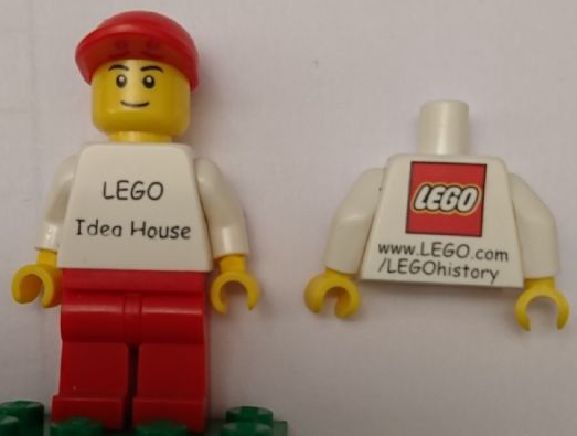 LEGO Idea House Minifigure - LEGO Logo with LEGO History Website Address on Back