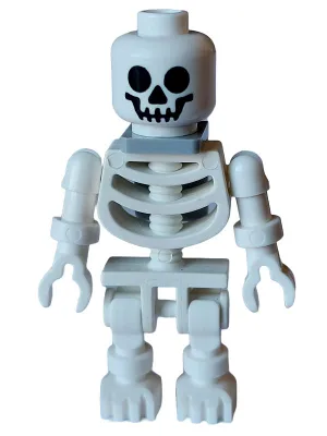 Skeleton - Standard Skull, Floppy Arms, Light Bluish Gray Neck Bracket