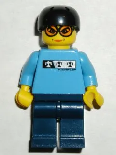 Skateboarder, Medium Blue Shirt, Dark Blue Legs