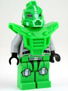 Bright Green Robot Sidekick with Armor