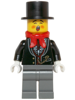 Caroler, Male - Tuxedo Shirt and Gold Watch Fob