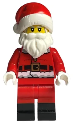 Santa - Fur Lined Jacket with Candy Cane on Back, Red Legs with Black Boots, Santa Hat (Undetermined Type)