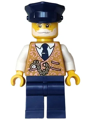 Holiday Express Train Conductor - Pearl Gold Vest, Dark Blue Legs and Hat