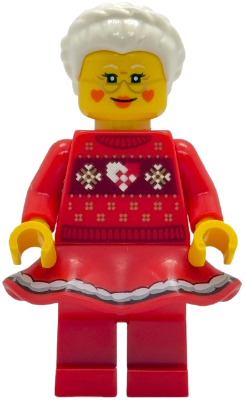 Mrs. Claus - Red Holiday Sweater and Wavy Skirt