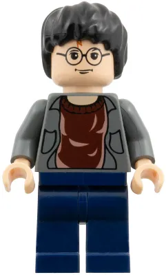 Harry Potter - Dark Bluish Gray Open Shirt Torso, Dark Blue Legs