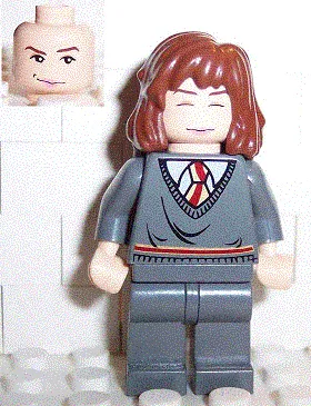 Hermione Granger - Gryffindor Stripe Torso, Dark Bluish Gray Legs, Sleeping / Awake Face