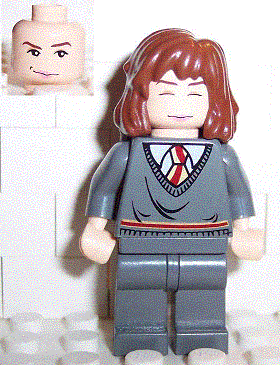 Hermione Granger - Gryffindor Stripe Torso, Dark Bluish Gray Legs, Sleeping / Awake Face