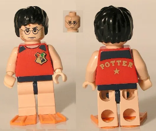 Harry Potter - Tournament Sleeveless Shirt and Swim Trunks, Flippers