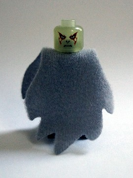 Lord Voldemort - Glow In Dark Trans Head, Light Bluish Gray Dementor Style Cape