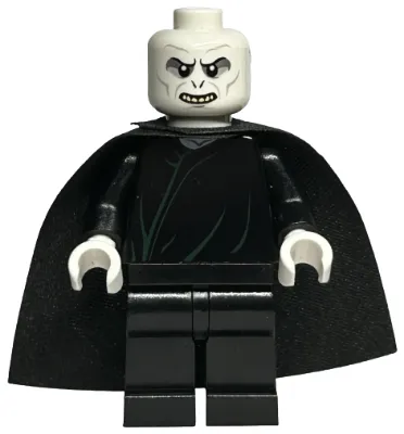 Lord Voldemort - White Head, Black Cape, Dark Green Robe Lines
