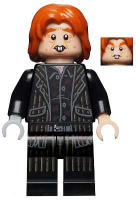 Peter Pettigrew (Wormtail) - Black Suit, Light Bluish Gray Right Hand