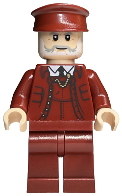 Train Conductor - Male, Dark Red Suit and Hat, Light Nougat Head